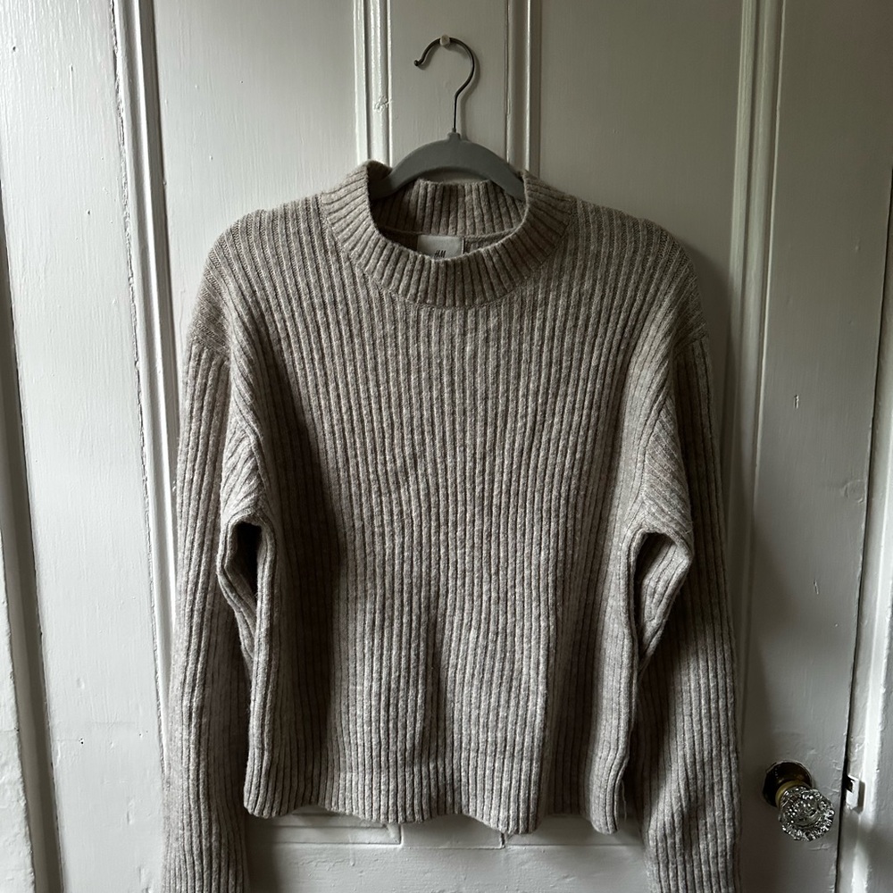 Cozy Ribbed Knit Sweater - Cream H&M